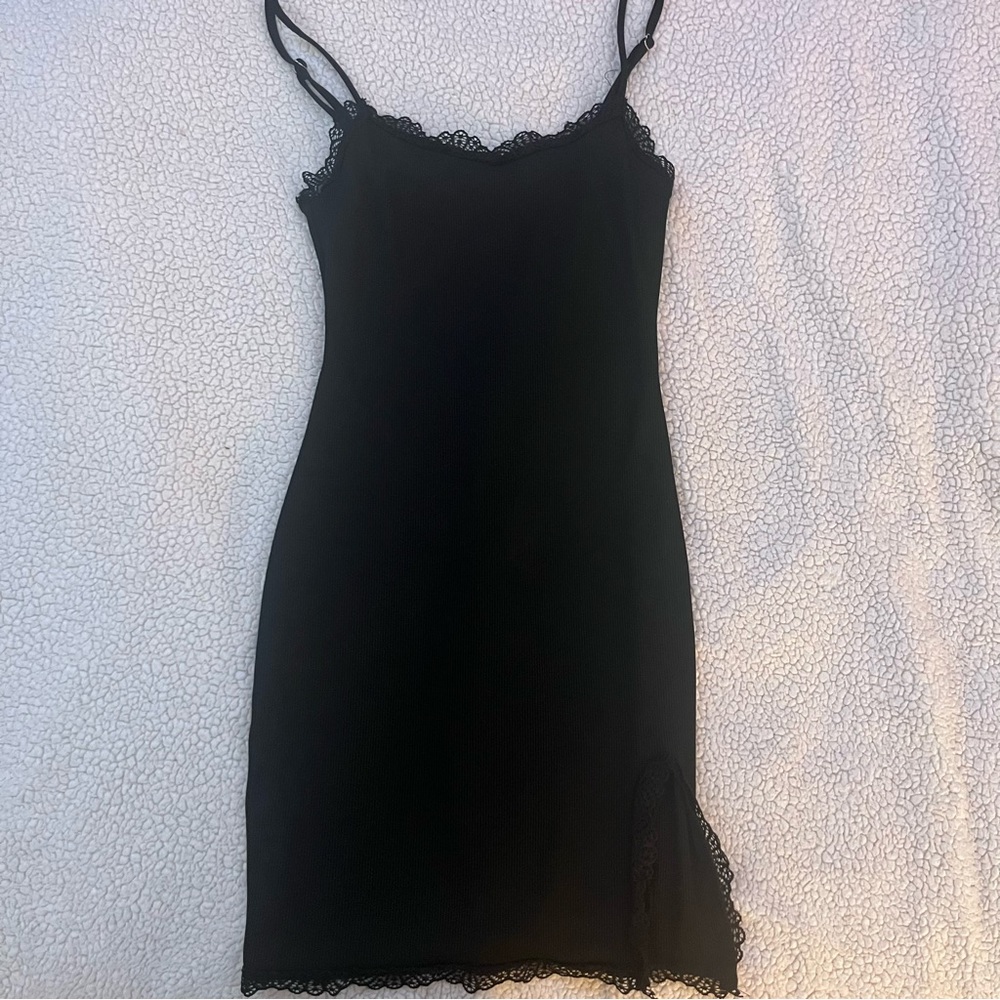 black lace dress